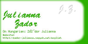 julianna zador business card